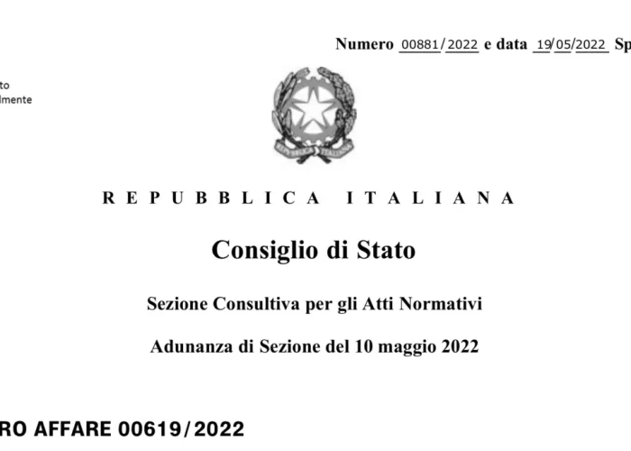 Il Consiglio di Stato chiede modifiche al DM 71