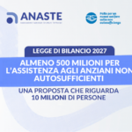 Almeno 500 milioni per l’assistenza agli anziani non autosufficienti – Una proposta che riguarda 10 milioni di persone